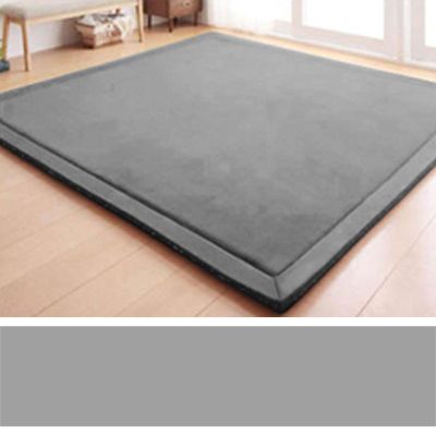 Dmkjdzsw Coral Velvet MatArea Rugs,Yoga Mat Exercise Pads,children'sLarge Foldable Play Mat, Extra Soft Activity Floor Mat Playroom Bedroom-D-100 * 120cm