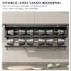Kitchen Organizer Pull Down Wall Cabinet Storage Organizer, 2-Tier Pull-Down Dish and Spice Rack System, Fold Pull Down Shelf Brackets Holds Seasoning Jars, Bottles, Shakers (Gris 80cm/31.5in) view 2