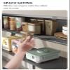 Kitchen Organizer Pull Down Wall Cabinet Storage Organizer, 2-Tier Pull-Down Dish and Spice Rack System, Fold Pull Down Shelf Brackets Holds Seasoning Jars, Bottles, Shakers (Gris 80cm/31.5in) view 4