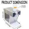 Banfluxion 1.2KW Wind/Air-Cooled Commercial Shaved Ice Maker & Snow Cone Machine - Stainless Steel Dual-Bucket Ice Shaver with 2x3L Containers view 2