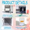 Banfluxion 1.2KW Wind/Air-Cooled Commercial Shaved Ice Maker & Snow Cone Machine - Stainless Steel Dual-Bucket Ice Shaver with 2x3L Containers view 3
