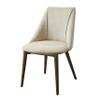 Acme Willene Contemporary Fabric Side Chair in Beige/Walnut (Set of 2) view 1