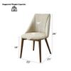 Acme Willene Contemporary Fabric Side Chair in Beige/Walnut (Set of 2) view 2