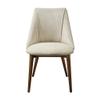 Acme Willene Contemporary Fabric Side Chair in Beige/Walnut (Set of 2) view 3