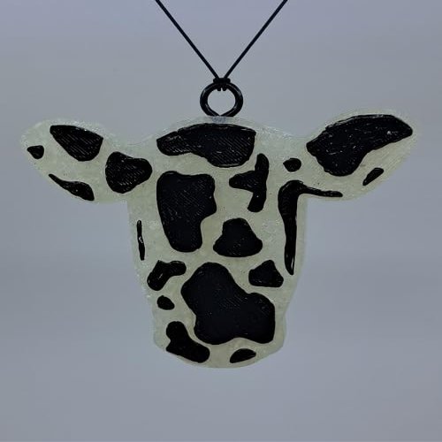 Cow Print Cow Long-lasting Car Freshener With Adjustable Hanger (Strawberry Buttercream)