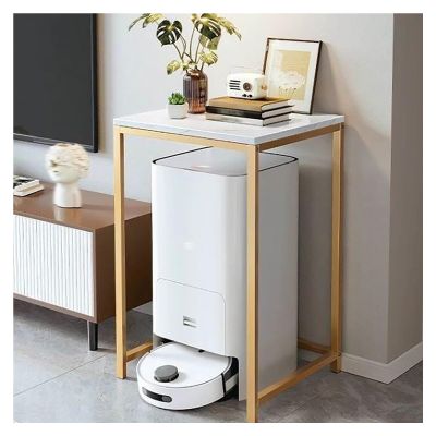 HomeLoft Basics Multifunctional Sweeping Robot Storage Rack, 31.5 In Sweeping Machine Rack Top Storage Rack Home Floor Fish Tank Storage Rack(Gold,80cm/31.5in), EBAABIIDI-GOLD-80CM/31.5IN