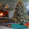 Teal Christmas Tree Skirt 48 Inches Large Christmas Skirt Tree, Turquoise Pure Teal Tree Skirt Christmas Decorations for Fireplace Party Holidays Indoor Outdoor view 3