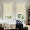Pasoun No Drill No Tools Roman Shades Cordless Natural Fabric Roman Window Blinds Custom Roll Up Shades for Home (Beige Stripe-Blackout, 25" W x 80" H) view 2