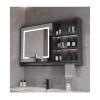 QWEASDF Bathroom Mirror CabinetMirror Cabinet for Bathroom, LED Bathroom Mirror with Lights, Bathroom Cabinet Wall Mounted, for Bathroom Wallwith Towel Rack(B,W110*H75cm/W43.3*H29.5in) view 1