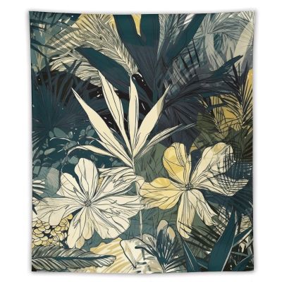 Tapestry Wall Hanging 30 X 40 in Decorates Tapestrys for Bedroom Yellow And Black Flowers Wall Tapestry Soft Aesthetic Wall Decor Tapestries for Living Room Personalized Wall Blanket