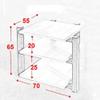 BIUBPW Open AV Cabinet Media Stand Audio Video Component Cabinet, Wooden Stereo Rack Corner Rack Audio Tower, Modern Entertainment Center Cabinet(White Maple) view 2