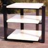 BIUBPW Open AV Cabinet Media Stand Audio Video Component Cabinet, Wooden Stereo Rack Corner Rack Audio Tower, Modern Entertainment Center Cabinet(White Maple) view 4