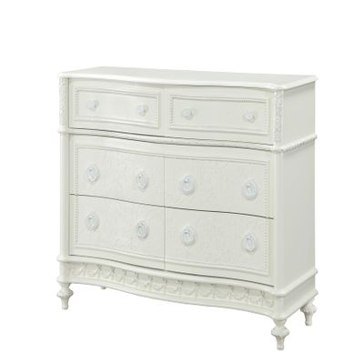 Acme Dorothy Transitional Wood 6 Drawers Dresser in Ivory Finish