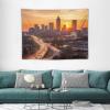 Tapestry Wall Hanging 30 X 40 in Decorates Tapestrys for Bedroom Atlanta City Sunset Landscape Wall Tapestry Soft Aesthetic Wall Decor Tapestries for Living Room Personalized Wall Blanket view 3