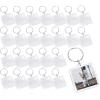Happyupcity 25Pcs 1.3x1.3 Inch Clear Acrylic Photo Frame Keychains Blank Insert Keyrings with Split Ring for Personalized DIY Gifts & Artwork view 1