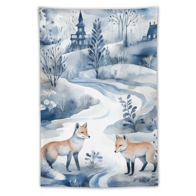 Tapestry Wall Hanging 30 X 40 in Decorates Tapestrys for Bedroom Snow Rat And Fox Wall Tapestry Soft Aesthetic Wall Decor Tapestries for Living Room Personalized Wall Blanket