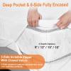 Waterprrof Mattress Protector Twin XL 39"x 80" for 7/8/9 inch Deep, Urine Pee Proof Breathable Soft Terry Mattress Pad Covers for College Dorm view 4