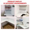 HomeLoft Basics Computer Desk L Shaped with Bookshelf, Corner Desk with Shelves for Small Spaces, Home Office, Gaming Desk, Writing Desk for Bedroom, Powder Room, 120*80*75cm, Right view 4