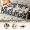 Colcover Sofa Cover Anti Cat and Dog Scratch Sectional Couch Covers Sofa Slipcovers Washable Sofa Furniture Protector Anti Slip Thickened (Black, 71X165(Four Seats)) view 4