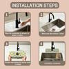 Faucet Mat for Kitchen Sink Watercolor Lemon Blue Geometric Sink Splash Guard Behind Faucet Soft Diatom Mud Material Non-slip Easy to Clean for Bathroom & Kitchen 15"X5.5" view 4
