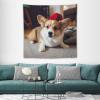 Tapestry Wall Hanging 30 X 40 in Decorates Tapestrys for Bedroom Cute Corgi Wall Tapestry Soft Aesthetic Wall Decor Tapestries for Living Room Personalized Wall Blanket view 3