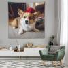Tapestry Wall Hanging 30 X 40 in Decorates Tapestrys for Bedroom Cute Corgi Wall Tapestry Soft Aesthetic Wall Decor Tapestries for Living Room Personalized Wall Blanket view 4
