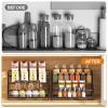 GIGIFTREE 4 Tiered Spice Rack Organizer, 2 Pack Spice Rack Organizer for Cabinet, Tiered Adjustable Spice Shelf for Kitchen Countertop Pantry Organization (Carbon Black) view 4