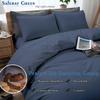 Saferay Green Steel Blue Duvet Cover Set California King Size 1 Duvet Cover with 2 Pillow Shams 3-Pc Comforter Cover with Zipper Closure & Corner Tie 100% Egyptian Cotton (104x98 Inch, Steel Blue) view 3