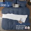 Saferay Green Steel Blue Duvet Cover Set California King Size 1 Duvet Cover with 2 Pillow Shams 3-Pc Comforter Cover with Zipper Closure & Corner Tie 100% Egyptian Cotton (104x98 Inch, Steel Blue) view 4