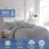Saferay Green Pinch Duvet Cover Set Alaskan King Size 1 Duvet Cover with 2 Pillow Shams 3-Pc Comforter Cover with Zipper Closure & Corner Tie 100% Egyptian Cotton Cover (132x120 Inch, Silver) view 3