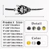 LARNT Japanese Katana Metal Wall Art, Japanese Katana Wall Decor, Oni Mask Metal Wall Decor, Japanese Wall Art, Samurai Wall Art, Japanese Katana Home Decor, Game Room Decor (Silver, 6"x24"|15x60cm) view 4