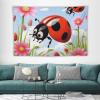 LMNGH Tapestry Wall Hanging 30 X 40 in Decorates Tapestrys for Bedroom Cartoon Ladybug Flower Wall Tapestry Soft Aesthetic Wall Decor Tapestries for Living Room Personalized Wall Blanket view 3