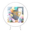 HJXGQJM WeddingArch Round Backdrop Stand Metal Balloon Archs Stand, Circle Weddings PropsArch, Party Backdrop, Decorative Artificial Flowers Large BalloonArch Garland Kit(White,100cm) view 1