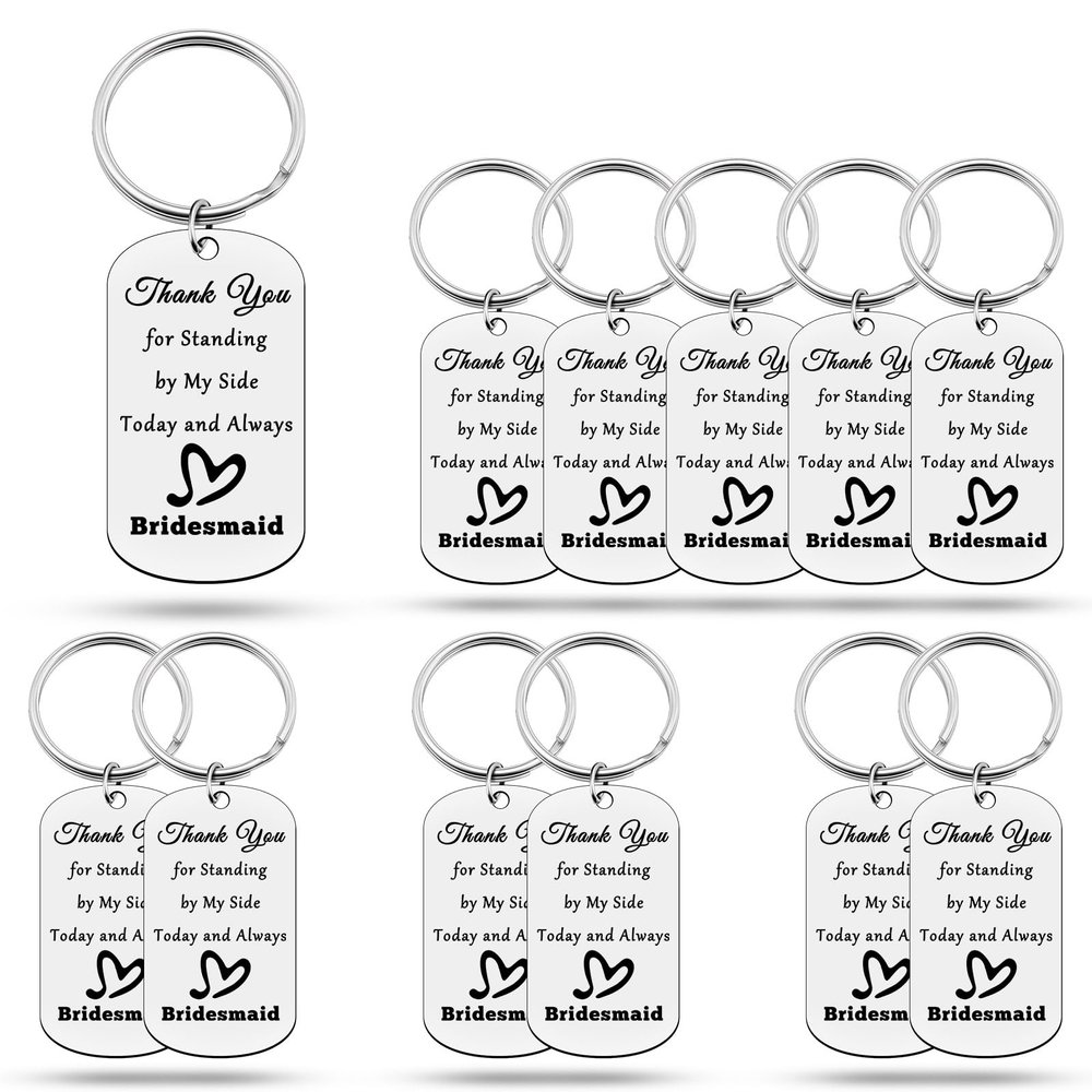 Heigebi 12PCS Bridesmaid Keychain Bridesmaid Gift From Bride Wedding Bridal Shower Gifts for Maid Of Honor Proposal Gifts Bridal Party Bachelorette Party Presents