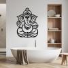 Ganesha Metal Wall Art, Lord Ganesha Metal Wall Decor, Ganapati Elephant Modern Art, Indian Gods Wall Decor, Religious Wall Art for Living Room (Silver, 30"x22"/76x56cm) view 2