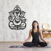 Ganesha Metal Wall Art, Lord Ganesha Metal Wall Decor, Ganapati Elephant Modern Art, Indian Gods Wall Decor, Religious Wall Art for Living Room (Silver, 30"x22"/76x56cm) view 3