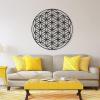 Flower of Life Metal Wall Art, Flower of Life Wall Decor, Geometrical Metal Wall Decor, Sacred Geometry Wall Art, Geometric Wall Art, Round Wall Decor, Wall Decor for Bedroom (Gold, 39 x 39 in / 100 x 100 cm) view 2