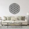 Flower of Life Metal Wall Art, Flower of Life Wall Decor, Geometrical Metal Wall Decor, Sacred Geometry Wall Art, Geometric Wall Art, Round Wall Decor, Wall Decor for Bedroom (Gold, 39 x 39 in / 100 x 100 cm) view 4