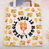 Gzrlyf Orange Cocktail Gift Bridesmaid Tote Bag Italian Bachelorette Cocktail Summer Beach Bag view 2