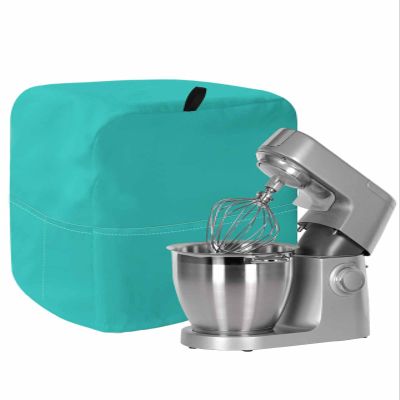 Lsrtoss Stand Mixer Cover, Turquoise Farmhouse Kitchen Mixer Covers for Accessories with Pockets, Modern Pure Turquoise Kitchen Mixer Cover Compatible with 5-8 Quart Mixers, M