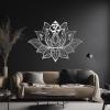 Aportif Metal Mandala Wall Decor, Metal Lotus Flower Wall Art, Lotus Artwork, Spiritual Yoga Decorations, Meditation Wall Art, Wall Decor for Bedroom (Silver, 19x14 in | 47x35 cm) view 1