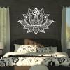 Aportif Metal Mandala Wall Decor, Metal Lotus Flower Wall Art, Lotus Artwork, Spiritual Yoga Decorations, Meditation Wall Art, Wall Decor for Bedroom (Silver, 19x14 in | 47x35 cm) view 4