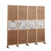 CIRCIR Room Privacy Screen Divider Folding Privacy Wall Room Divider 4 Panel, Bamboo Door Partition for Pets Cats Dogs, Chinese Style Room Separators for Bedroom/Restaurant/Teahouse(Tall 170cm/67 in) view 1