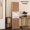 CIRCIR Room Privacy Screen Divider Folding Privacy Wall Room Divider 4 Panel, Bamboo Door Partition for Pets Cats Dogs, Chinese Style Room Separators for Bedroom/Restaurant/Teahouse(Tall 170cm/67 in) view 3