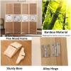 CIRCIR Room Privacy Screen Divider Folding Privacy Wall Room Divider 4 Panel, Bamboo Door Partition for Pets Cats Dogs, Chinese Style Room Separators for Bedroom/Restaurant/Teahouse(Tall 170cm/67 in) view 4
