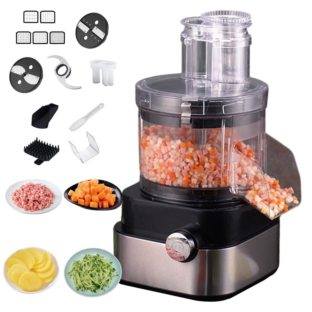 Electric Vegetable Fruit Dicer, Vegetable Cutting, 4 In 1 Electric Food Dicer, 600w Food Processor, With 6/8/10/13/15mm Dicing Molds,110V