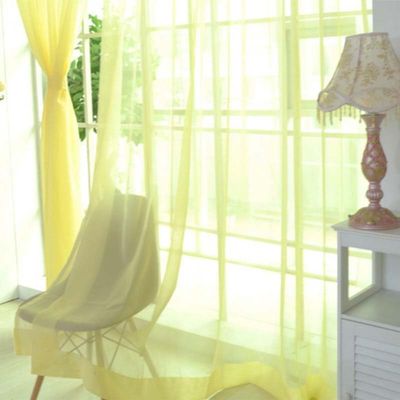 Amunpitic Semi Sheer Window Curtains, 2 Panels Sheer Curtains, Window Drapes for Kids Room, Sheer Window Curtain, Transparent Curtain for Yard, Patio, Villa, Parlor