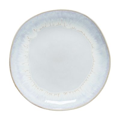 Costa Nova LNP281W Round Dinner Plate, Approx. 11.0 inches (28 cm), Microwave and Dishwasher Safe, Brissa, White