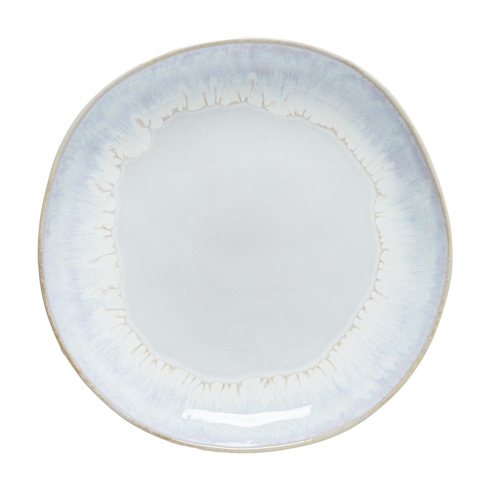 Costa Nova LNP281W Round Dinner Plate, Approx. 11.0 inches (28 cm), Microwave and Dishwasher Safe, Brissa, White