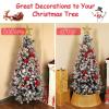 Christmas Tree Collar with Lights Christmas Tree Ring Prelit Tree Base Collars with 17 Light Modes for Artificial Xmas Pencil Trees Decorations, 24 Inch, Gold view 2